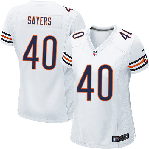 Women's Elite Gale Sayers Nike Jersey White Road - #40 NFL Chicago Bears